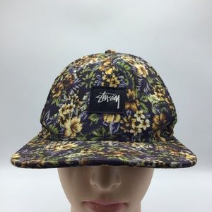 Stussy capz island floral streetwear snapback hat cap mens